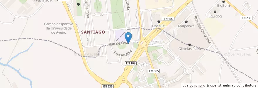 Mapa de ubicacion de Vila Jovem en Portugal, Aveiro, Centro, Baixo Vouga, Aveiro, Glória E Vera Cruz.