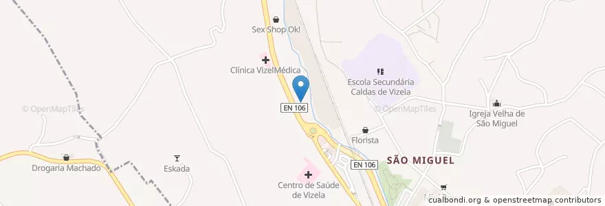 Mapa de ubicacion de Sori Planeta en Portugal, North, Braga, Ave, Vizela, Caldas De Vizela.