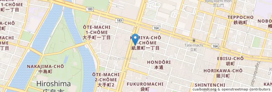 Mapa de ubicacion de 三井住友銀行広島支店 en 日本, 広島県, 広島市, 中区.