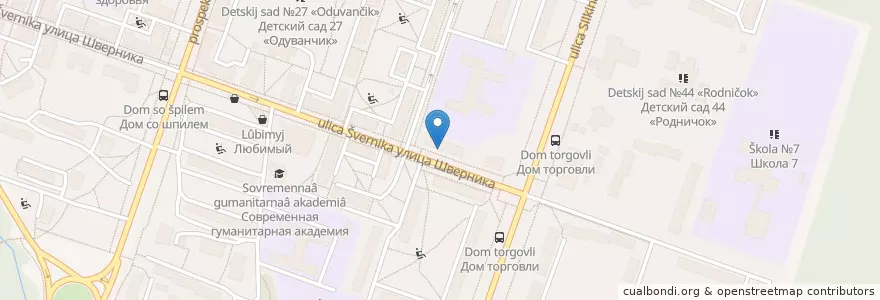 Mapa de ubicacion de Отделение связи №607189 en Rusia, Приволжский Федеральный Округ, Óblast De Nizhni Nóvgorod, Городской Округ Саров.