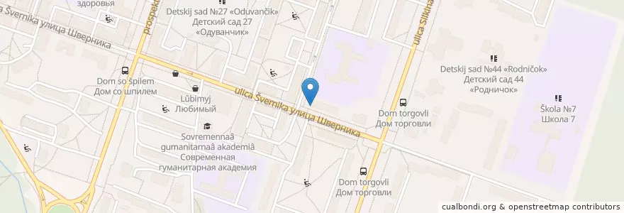 Mapa de ubicacion de Саровбизнесбанк en 俄罗斯/俄羅斯, Приволжский Федеральный Округ, 下诺夫哥罗德州, Городской Округ Саров.