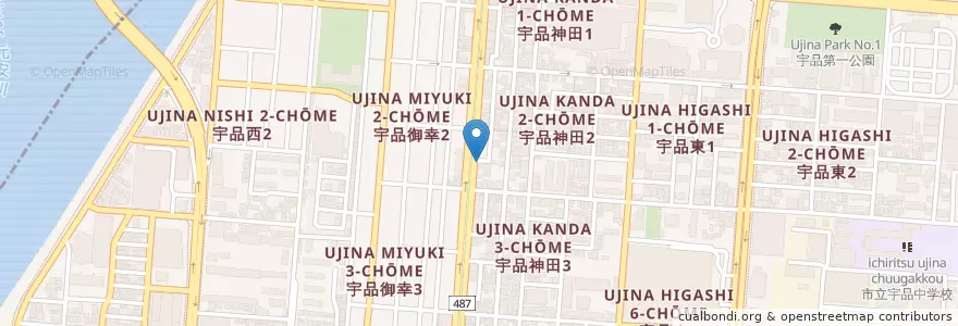 Mapa de ubicacion de すみれ薬局 en Japan, 広島県, Hiroshima, 南区.