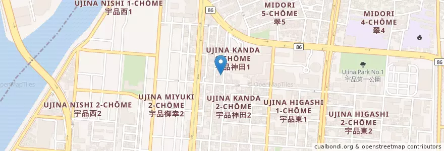 Mapa de ubicacion de ひとみ薬局 en Japan, 広島県, Hiroshima, 南区.