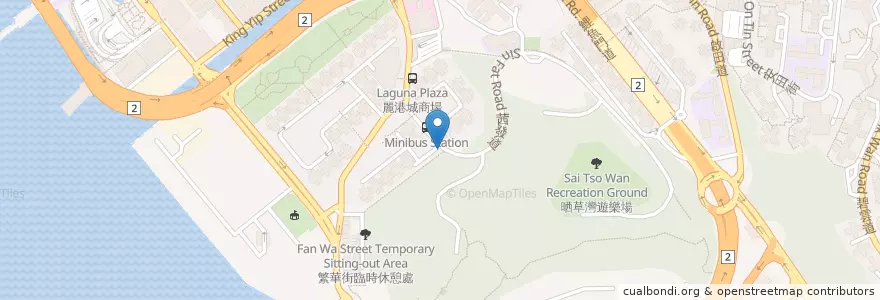 Mapa de ubicacion de 過海的士 en چین, گوانگ‌دونگ, هنگ‌کنگ, کاولون, 新界 New Territories, 觀塘區 Kwun Tong District.