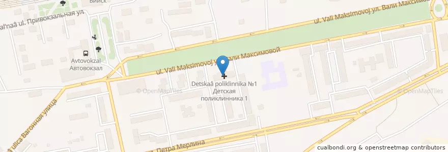 Mapa de ubicacion de Детская городская больница en Rusia, Сибирский Федеральный Округ, Алтайский Край, Городской Округ Бийск.