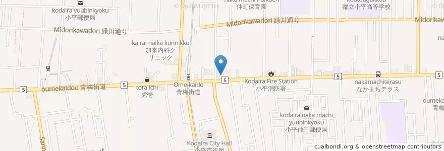 Mapa de ubicacion de ジョナサン en Japan, 東京都, 小平市.