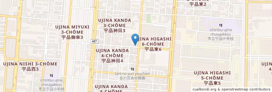 Mapa de ubicacion de 広島郵政研修所前郵便局 en Japão, 広島県, 広島市, 南区.