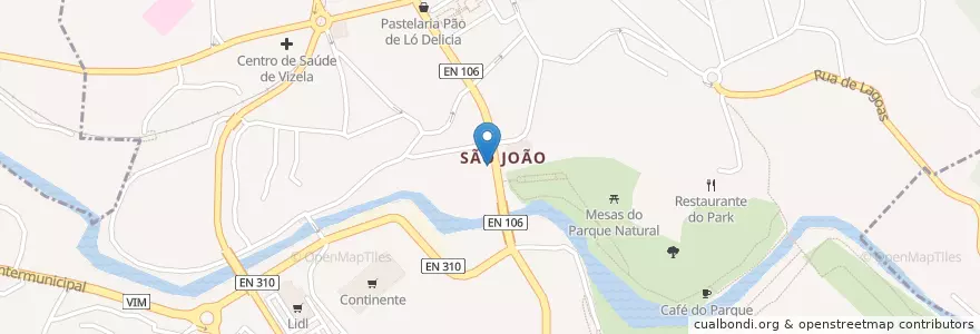 Mapa de ubicacion de Celeste en پرتغال, Norte, Braga, Ave, Vizela, Caldas De Vizela.