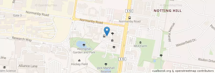 Mapa de ubicacion de Bike Cage en オーストラリア, ビクトリア, City Of Monash.