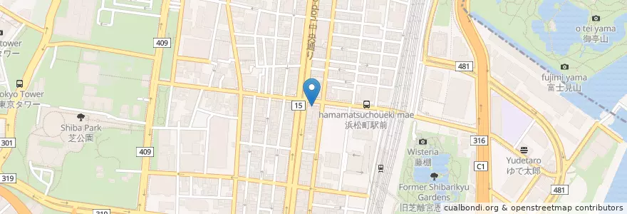 Mapa de ubicacion de 金比羅 en Jepun, 東京都, 港区.