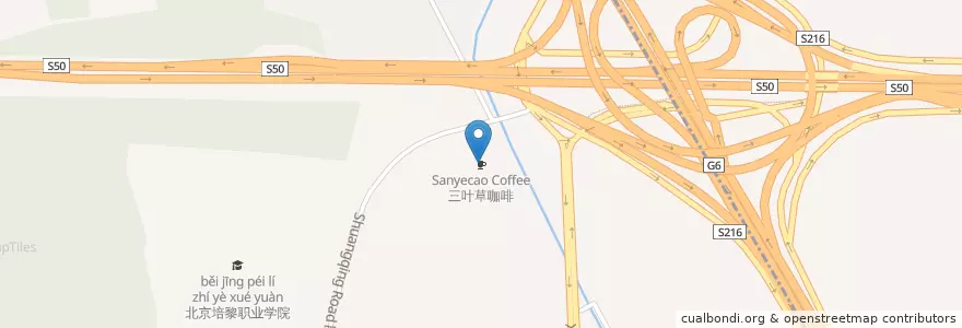 Mapa de ubicacion de 三叶草咖啡 en China, Beijing, Hebei, 海淀区.