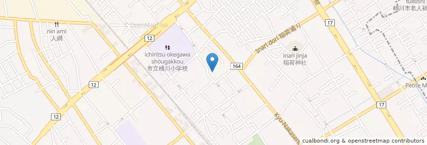 Mapa de ubicacion de 大雲寺 en Jepun, 埼玉県, 桶川市.