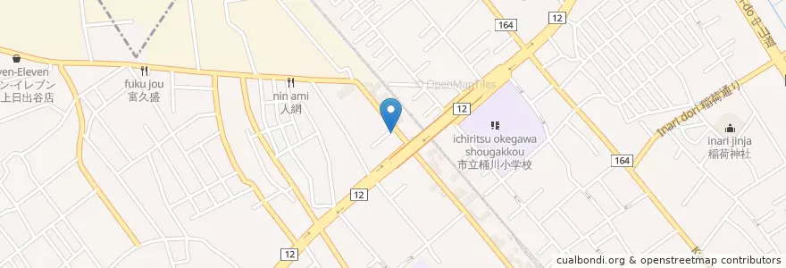 Mapa de ubicacion de 花寿司 en Japão, 埼玉県, 桶川市.