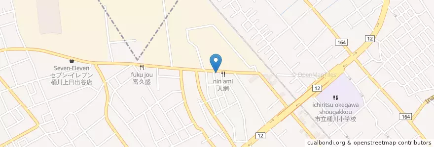Mapa de ubicacion de 桶川バイブル・バプテスト教会 en Japão, 埼玉県, 桶川市.