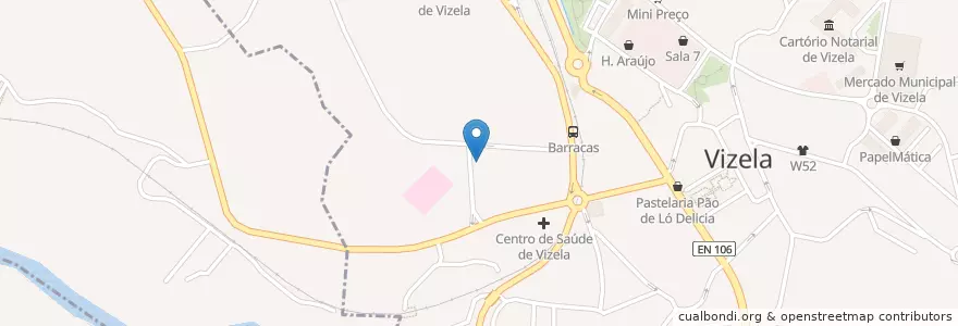 Mapa de ubicacion de Rádio Vizela en Portugal, Nord, Braga, Ave, Vizela, Caldas De Vizela.