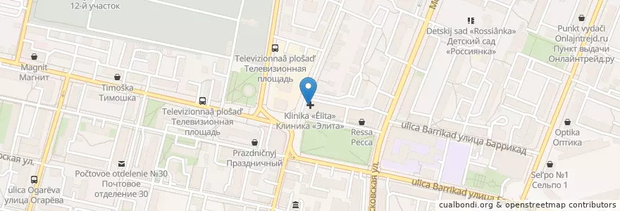 Mapa de ubicacion de Клиника «Элита» en Rusia, Distrito Federal Central, Óblast De Kaluga, Городской Округ Калуга.