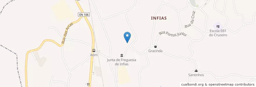 Mapa de ubicacion de Café Charlie Chaplin en Portugal, North, Ave, Braga, Vizela, Infias.