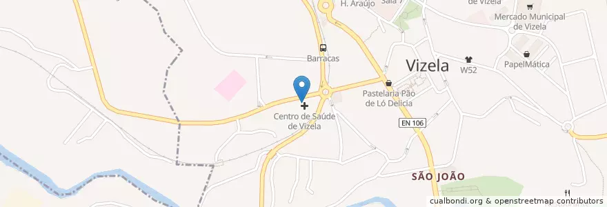 Mapa de ubicacion de Casa do Povo en Portekiz, Norte, Braga, Ave, Vizela, Caldas De Vizela.