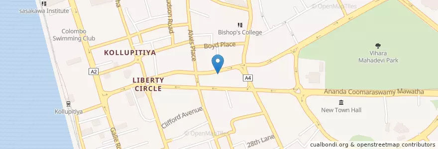 Mapa de ubicacion de Union Bank en スリランカ, 西部州, コロンボ県, Colombo.