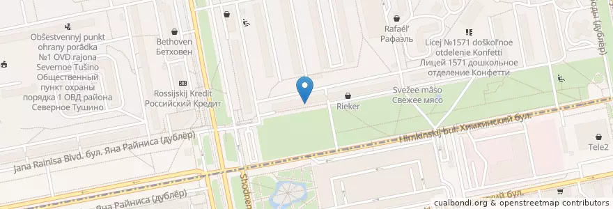 Mapa de ubicacion de Рандеву en 俄罗斯/俄羅斯, Центральный Федеральный Округ, Москва, Северо-Западный Административный Округ.