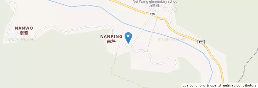 Mapa de ubicacion de 旅人蕉 en Taiwan, 臺灣省, 新竹縣.