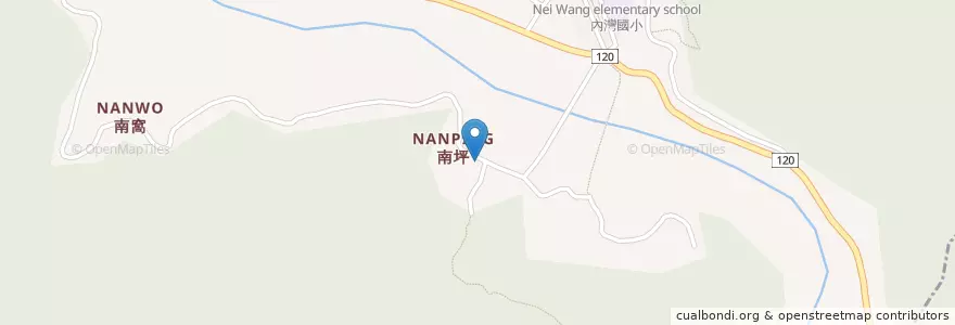 Mapa de ubicacion de 南坪古道 en تایوان, 臺灣省, 新竹縣.
