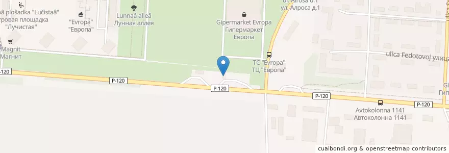 Mapa de ubicacion de Газпром en Rusia, Distrito Federal Central, Óblast De Oriol, Орловский Район, Городской Округ Орёл.