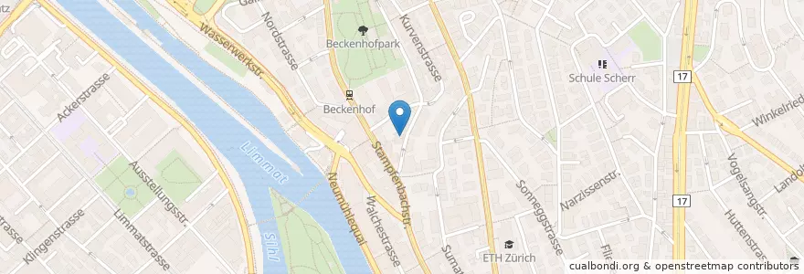 Mapa de ubicacion de Cafe Miyuko en Zwitserland, Zürich, Bezirk Zürich, Zürich.