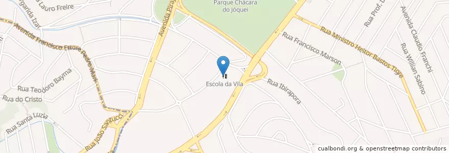 Mapa de ubicacion de Escola da Vila en البَرَازِيل, المنطقة الجنوبية الشرقية, ساو باولو, Região Geográfica Intermediária De São Paulo, Região Metropolitana De São Paulo, Região Imediata De São Paulo, ساو باولو.