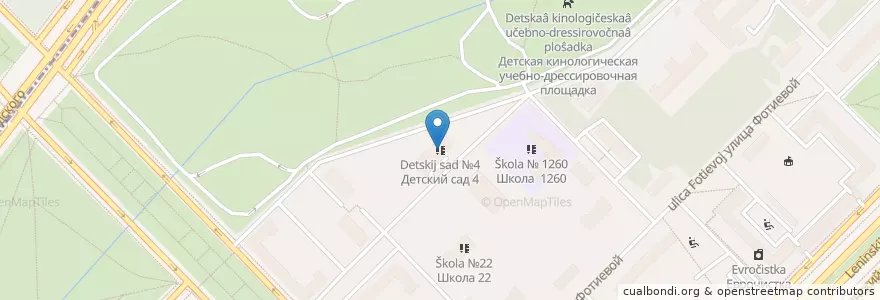 Mapa de ubicacion de Детский сад №4 en Russia, Central Federal District, Moscow, Gagarinsky District.