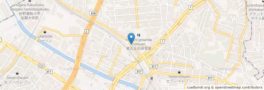 Mapa de ubicacion de 仰天酒場 en اليابان, 東京都, 品川区.