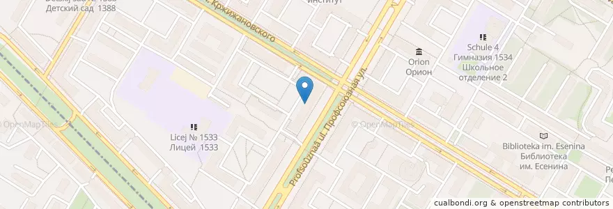 Mapa de ubicacion de Детский сад № 2171 en Rússia, Distrito Federal Central, Москва, Юго-Западный Административный Округ, Академический Район.