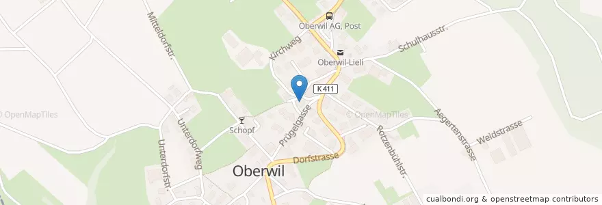 Mapa de ubicacion de Restaurant Tricolore en سويسرا, Aargau, Bezirk Bremgarten, Oberwil-Lieli.