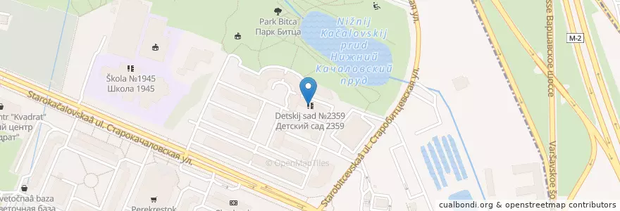 Mapa de ubicacion de Детский сад №2359 en Rusland, Centraal Federaal District, Moskou, Юго-Западный Административный Округ, Район Северное Бутово.
