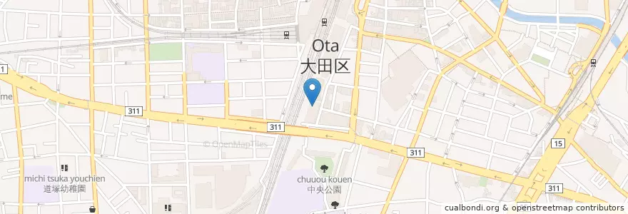 Mapa de ubicacion de 大田区立消費者生活センター en Japan, Tokio, 大田区.