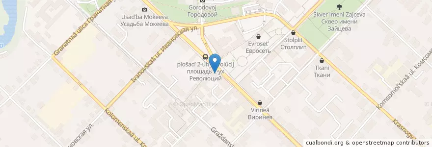 Mapa de ubicacion de Аптека en روسيا, Центральный Федеральный Округ, محافظة موسكو, Коломенский Городской Округ.