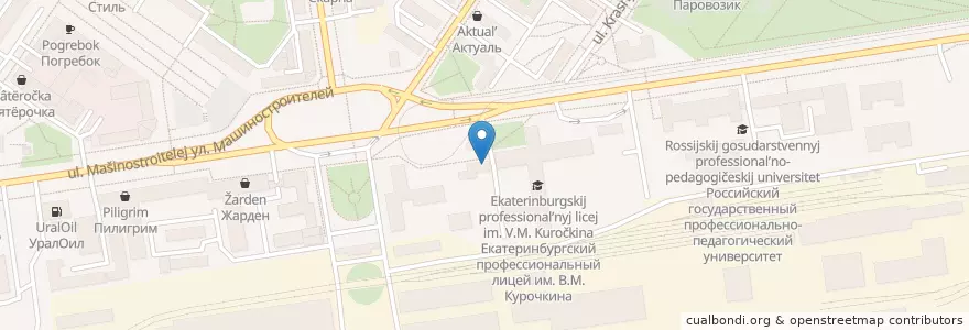 Mapa de ubicacion de Эдем en Russie, District Fédéral De L'Oural, Oblast De Sverdlovsk, Городской Округ Екатеринбург.