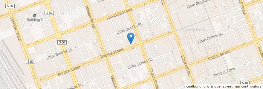 Mapa de ubicacion de Yes Sushi Smoothie en Avustralya, Victoria, City Of Melbourne.