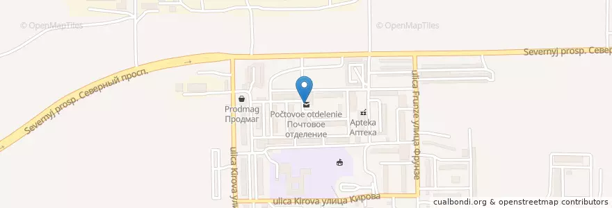 Mapa de ubicacion de Почтовое отделение en Russia, Far Eastern Federal District, Primorsky Krai, Находкинский Городской Округ.