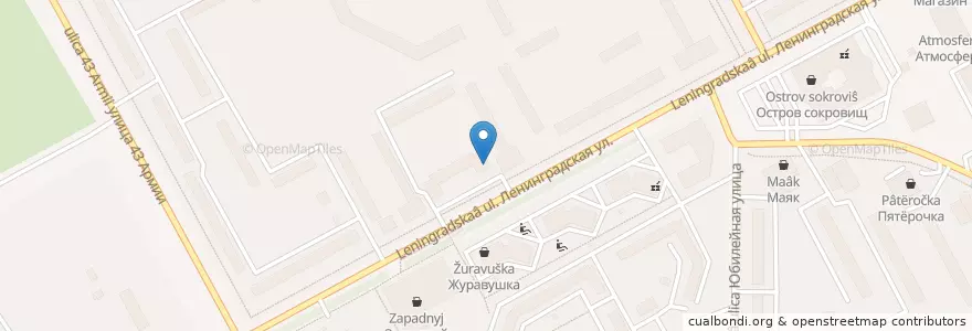 Mapa de ubicacion de Отделение связи №142121 en Rússia, Distrito Federal Central, Oblast De Moscou, Городской Округ Подольск.