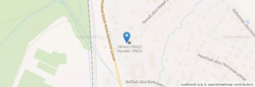 Mapa de ubicacion de Администрация Тярлево en ロシア, 北西連邦管区, レニングラード州, サンクト ペテルブルク, Пушкинский Район, Тярлево.