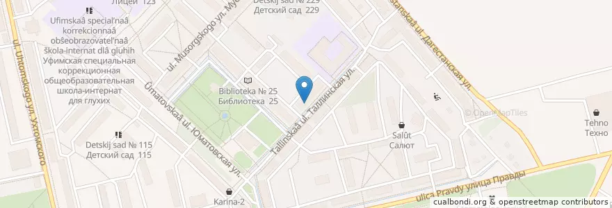 Mapa de ubicacion de Отделение связи №450024 en Rusland, Приволжский Федеральный Округ, Basjkirostan, Городской Округ Уфа.