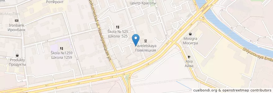 Mapa de ubicacion de ВТБ en Rusia, Distrito Federal Central, Москва, Distrito Administrativo Central, Район Замоскворечье.
