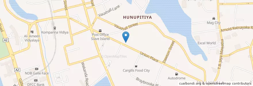 Mapa de ubicacion de HSBC Union Place en Sri Lanka, බස්නාහිර පළාත, කොළඹ දිස්ත්‍රික්කය, Colombo.