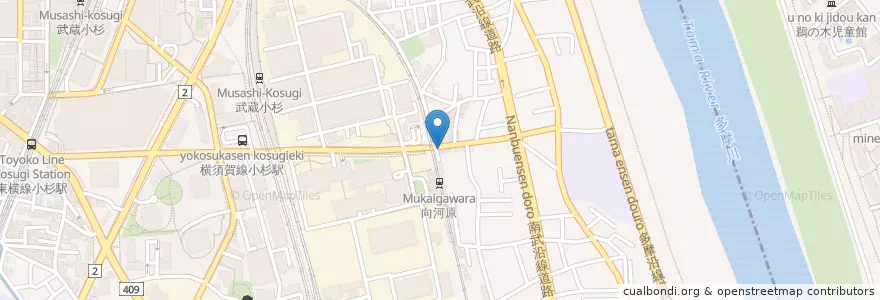 Mapa de ubicacion de オリーブ矯正歯科 en ژاپن, 神奈川県, 川崎市, 中原区.