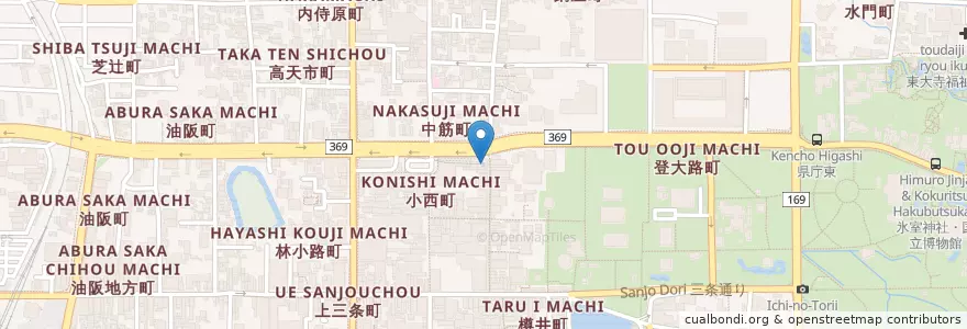 Mapa de ubicacion de 行基像 en Japan, Präfektur Nara, 奈良市.
