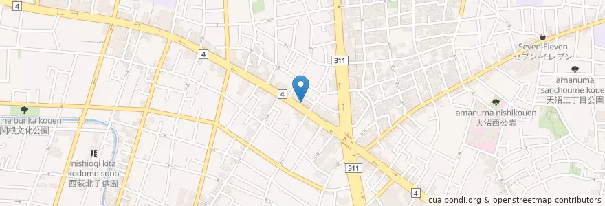Mapa de ubicacion de くまちゃん en 日本, 東京都, 杉並区.