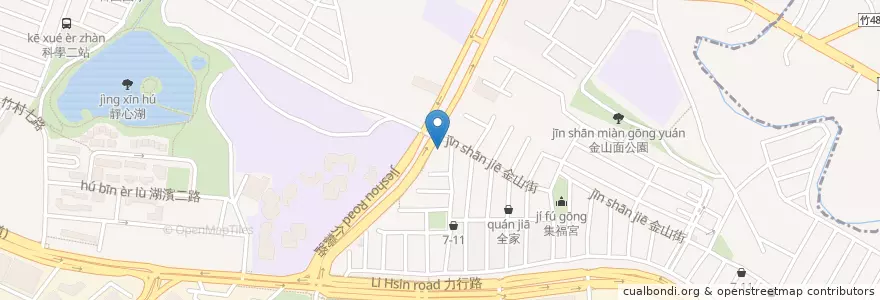 Mapa de ubicacion de 中國信託商業銀行 en 台湾, 台湾省, 新竹市, 東区.