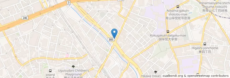 Mapa de ubicacion de ターリー屋 en ژاپن, 東京都, 渋谷区.