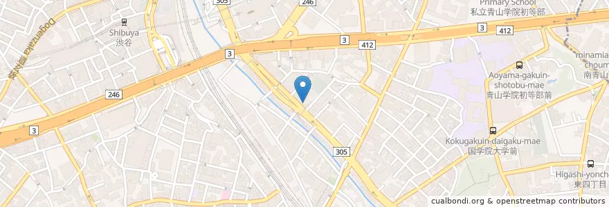 Mapa de ubicacion de トモズ en Japon, Tokyo, 渋谷区.
